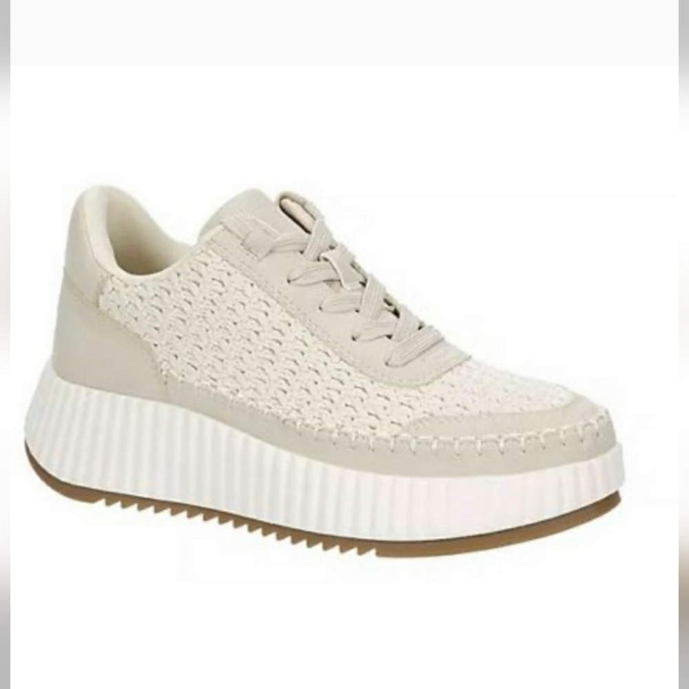 Dolce Vita Women's Dolen Frida Lace Up Platform Sneakers Woven Shoes